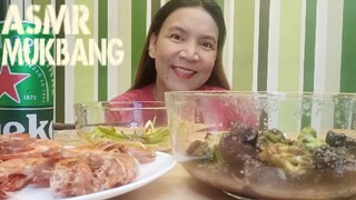 ASMR Mukbang Beef With Broccoli + Hipon