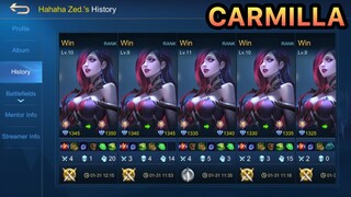 Pro Carmilla Unli Regen Gameplay and Best Build by Hahaha Zed ~ Mobile Legends