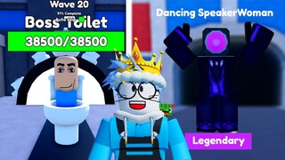 Boss Toilet Vs Dancing Speakerwoman (Legendary) - Roblox Toilet Tower Defence