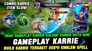 UBAH CARA MAIN KARRIE KALIAN❗KARRIE META TERBARU + BUILD KARRIE TERSAKIT 2024❗GAMEPLAY KARRIE GLOBAL