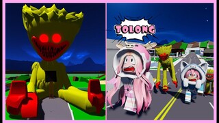 ATUN & MOOMOO DIKEJAR HUGGY WUGGY EMAS di kota brookhaven @BANGJBLOX | ROBLOX INDONESIA