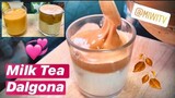 Dalgona Milk Tea - (No Whipped Cream, No Egg) Thai Tea Dalgona Coffee and Iced Milk Tea