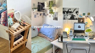 small room makeover pt.02 🌱ft. diy side table, shelves, shopee haul, room tour, desk tour, and more