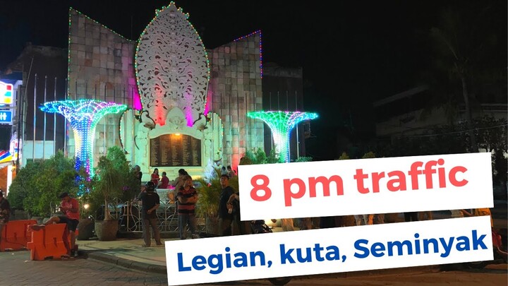 Driving in Bali |Weekend Traffic in Legian , Beachwalk and Kayu Aya Seminyak I Traffic in Bali