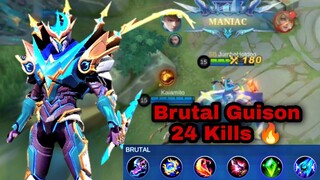 Brutal Cosmic Gleam Guison | Unstoppable Kill | 24 Kills Fast Hand Guison | #mobilelegends