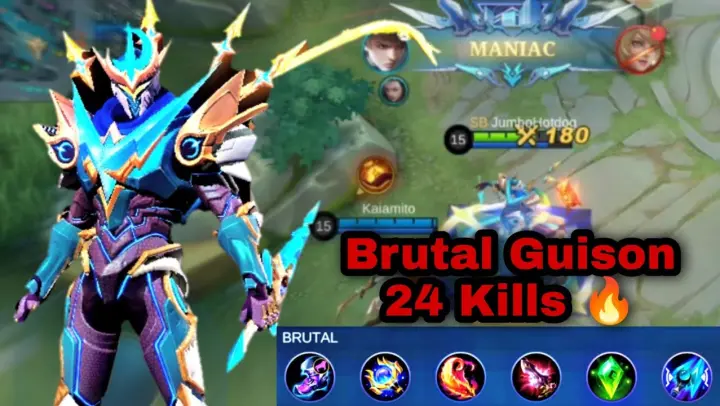 Brutal Cosmic Gleam Guison | Unstoppable Kill | 24 Kills Fast Hand Guison | #mobilelegends