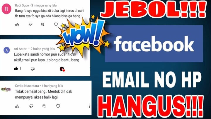 JEBOL!! Nomor Hilang Email Lupa - Cara Kembalikan Akun Facebook | Tutorial Facebook