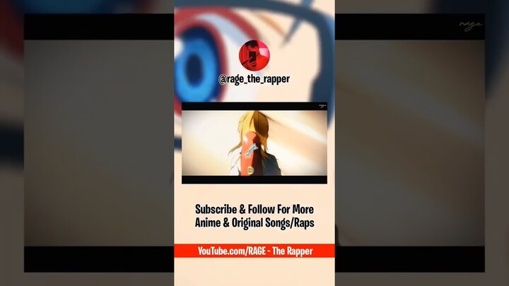 Tera Chehra by RAGE - The Rapper #anime #song #hindisong #amv #youtubeshorts #shorts #yourlieinapril