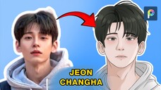 Gambar Wajah Jeon Changha Jadi Anime