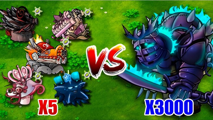 PVZ 1 Fusion Challenge!! 5 Ultimate Plants Vs Obsidian Gargantuar – Who Will Win?