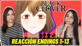 REACCIÓN A TODOS LOS ENDINGS DE BLACK CLOVER 1-13 POR PRIMERA VEZ