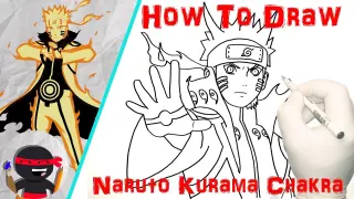 How To Draw Naruto (Kurama Chakra Mode) | Easy, Step By Step Tutorials for Beginners