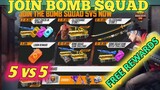 BOMB SQUAD 5V5 FREE FIRE MAX EVENT || NEW EVENT TODAY || BOMB SQUAD FREE REWARDS