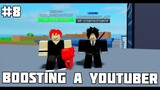 BOOSTING A YOUTUBER IN ONE-PUNCH MAN DESTINY ROBLOX!!
