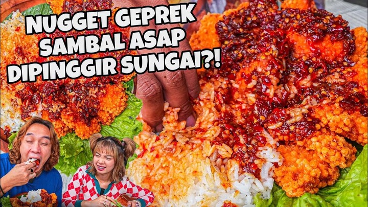 NUGGET GEPREK SAMBAL ASAP PINGGIR SUNGAI PUNCAK