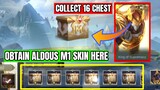 Obtain Aldous M1 Skin In The Chest for M3 Event | M3 & Prime Pass Users Guaranteed M1 Reward | MLBB
