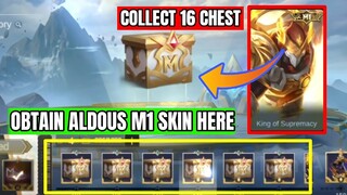 Obtain Aldous M1 Skin In The Chest for M3 Event | M3 & Prime Pass Users Guaranteed M1 Reward | MLBB