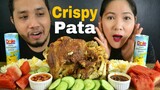 Filipino Food - Crispy Pata (Pork Knuckle) Mukbang / Pinoy Style / Bioco Food Trip