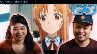 YUUKI GOES TO SCHOOL | ASUNA CONFRONTS HER MOTHER | Sword Art Online Season 2 Episode 23 Reaction