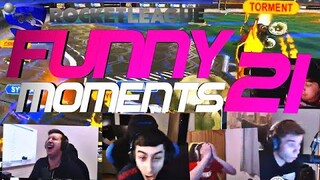 ROCKET LEAGUE FUNNY MOMENTS 21 😆 (FUNNY REACTIONS, FAILS & WINS BY COMMUNITY & PROS!)