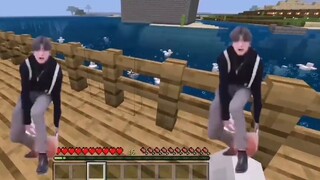 Minecraft: Jembatan di depan gerbang berenang melalui sekelompok "bebek" dan berubah menjadi sekelompok "penjalin"?