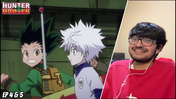 GON AND KILLUA! || HISOKA FIGHTING EVERYONE! || Hunter x Hunter Episode 4 and 5 Reaction
