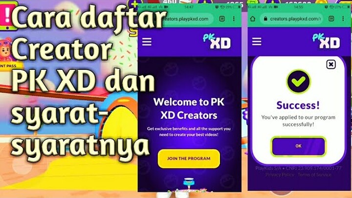 Cara daftar Creator PK XD dan syarat-syaratnya~ Cara menjadi Content Creator YouTube PK XD