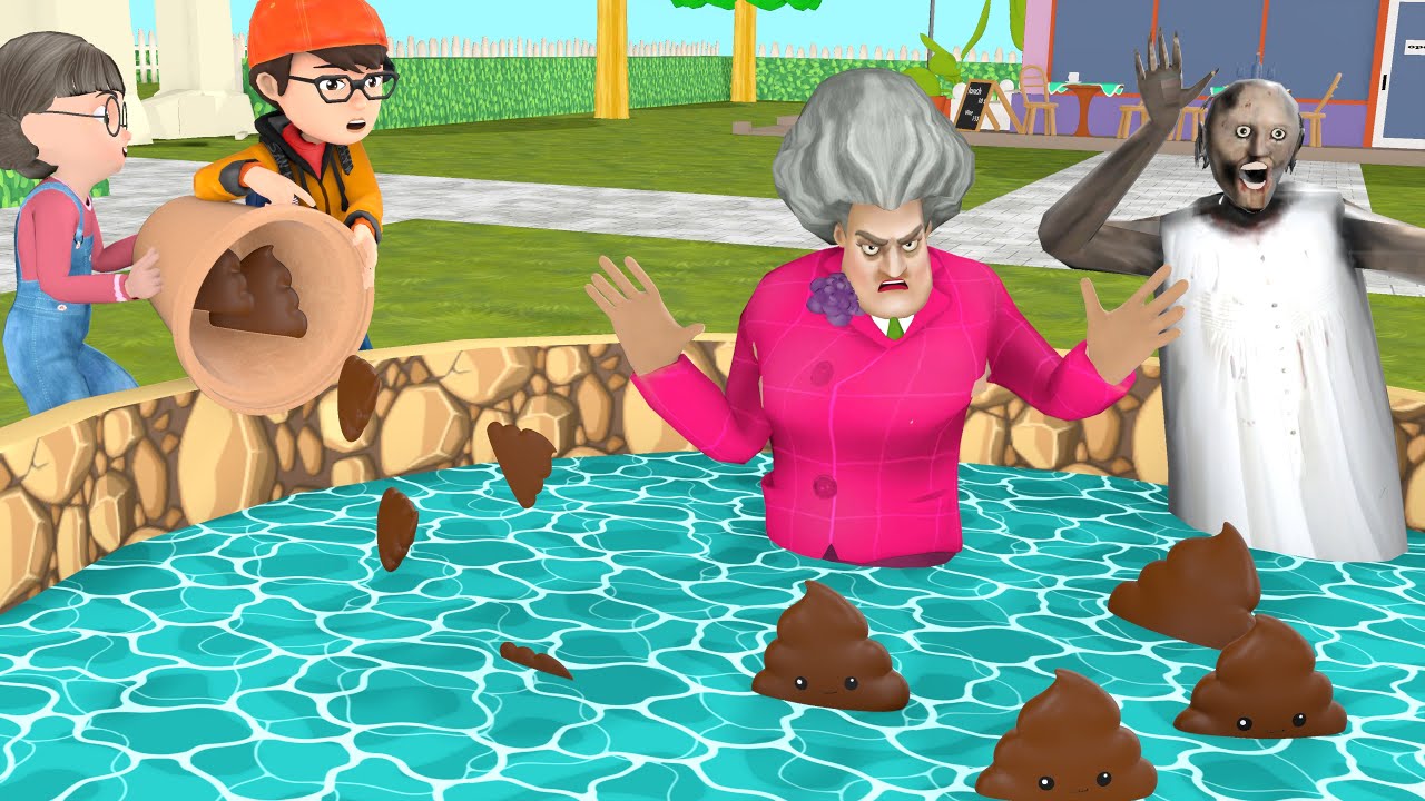 Scary Teacher 3D Animation - Baldi's vs Miss T, Ice Cream 3 Running away  from Granny - BiliBili