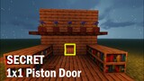 Minecraft 1.16: How to Make 1x1 Secret Door - Survival Tutorial