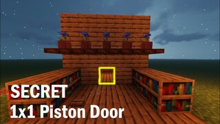 Minecraft 1.16: How to Make 1x1 Secret Door - Survival Tutorial