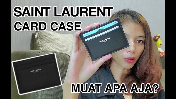 SAINT LAURENT CARD CASE | GRAIN DE POUDRE EMBOSSED LEATHER