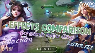 AOV x HOK | SO SÁNH HIỆU ỨNG - SKIN COMPARISON | LAURIEL x DIAOCHAN