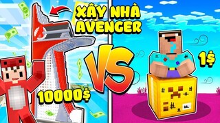 Rex Và Noob Thử Thách Xây Nhà Siêu Anh Hùng Marvel 1$ VS 10000$ Trong Minecraft !!