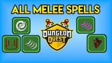 Where to Get ALL Melee Spells (Physical Damage) | Dungeon Quest [ROBLOX]