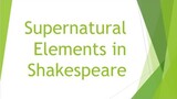 Supernatural Elements in Shakespeare in Tamil