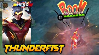 CHOU - THUNDERFIST SKIN GAMEPLAY | CHOU NEW SKIN GAMEPLAY | CHOU HERO SQUAD | MLBB