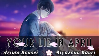 Tình Yêu, Sự Sống Và Cái Chết - Cặp Đôi Nhân Vật Trung Tâm Của YOUR LIE IN APRIL