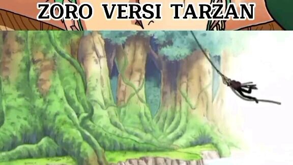 zoro cosplay jadi tarzan