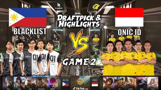 BLCK vs ONIC ID [Game 2] | M3 Playoffs Day 4 | MLBB World Championship 2021 | MLBB