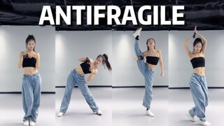 KPOP怎么会有这么累人的舞蹈 跳到翻白眼 LE SSERAFIM-ANTIFRAGILE 全曲翻跳