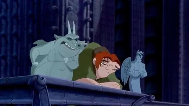 The Hunchback of Notre Dame Gargoyles encourage Quasimodo HD[360p]