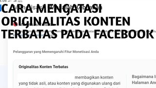 CARA MENGATASI ORIGINALITAS KONTEN TERBATAS FP