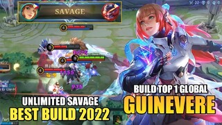 GUINEVERE BEST BUILD TO GET 10X SAVAGE! | GUINEVERE TOP 1 GLOBAL GAMEPLAY - MLBB