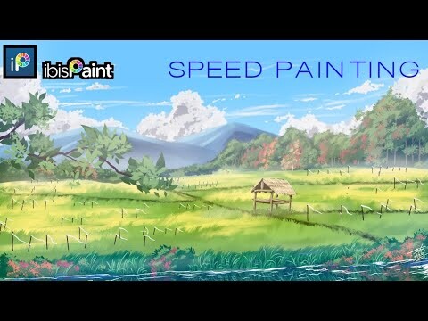 " Sawah 01 " digital landscape speed painting [ ibis paint x ]
