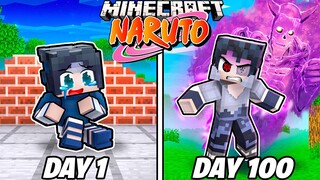 I Survived 100 Days as SASUKE UCHIHA in Naruto Minecraft!