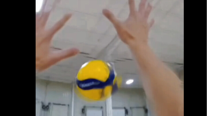 Play volleyball from the first person perspective