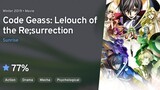 Code Geass: Fukkatsu no Lelouch (Sub Indo)