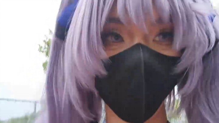 When the little boy returns to the dormitory after cosplay