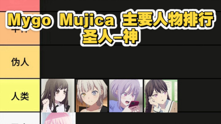 锐评mygo mujica中主要人物排行（上）