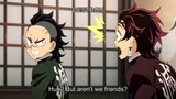 "But aren't we friends" ,Genya and Tanjiro Funny moments~ Demon slayer season 3